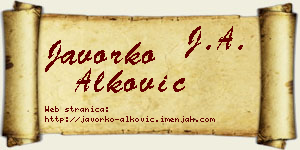 Javorko Alković vizit kartica